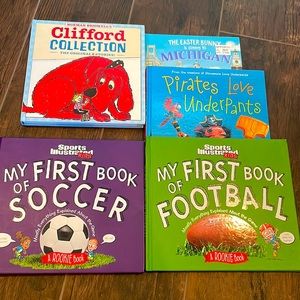 Five hard cover kids books